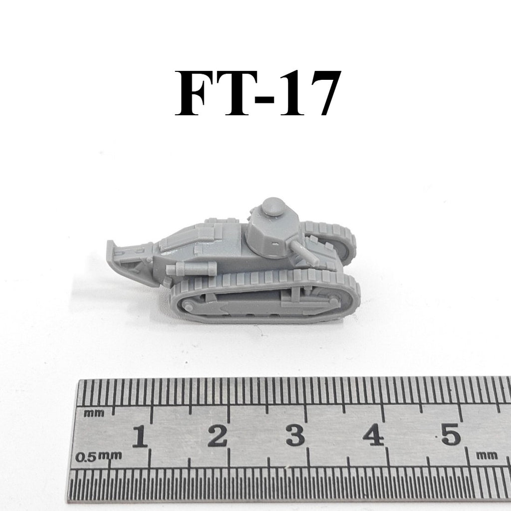 French Renault FT-17 Tank, 3D Printed ,1/144 Scale Mini Tank Model,Resin