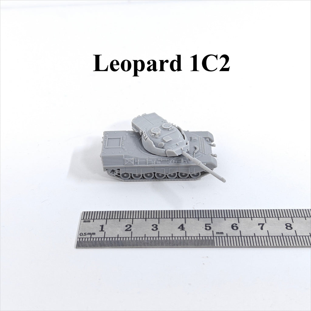 Canada Leopard 1C2 Tank,3D Printed,1/144 Scale Mini Tank Model,Resin