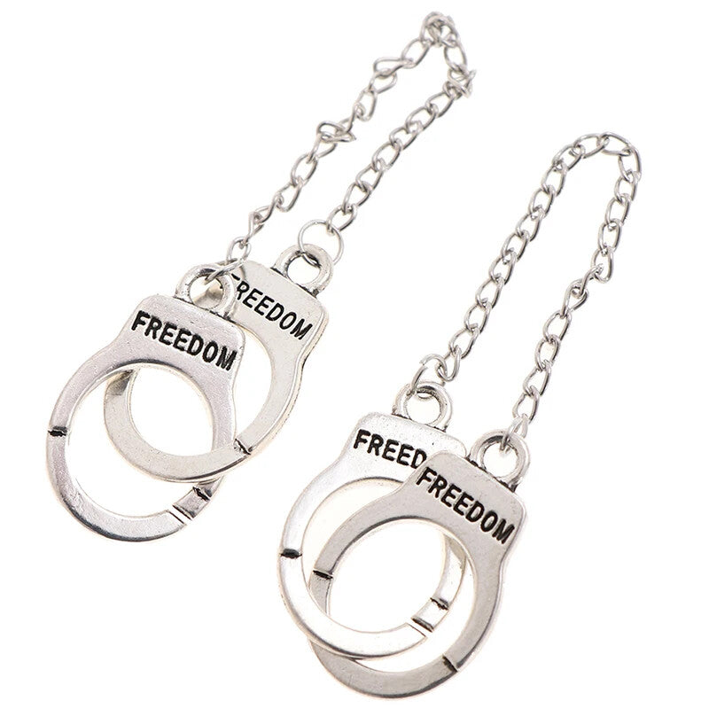 Mini Metal Handcuffs Model for 1/12 1/6 Scale Action Figures