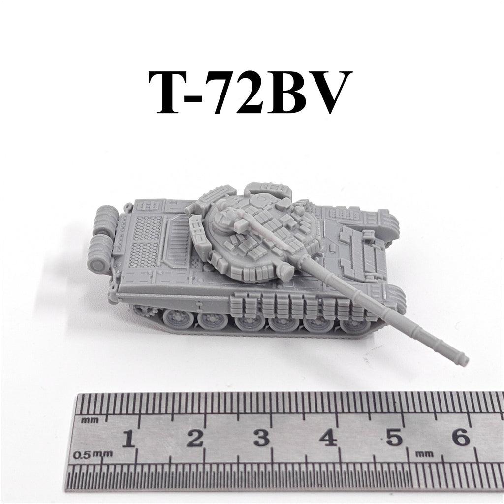 Soviet T-72BV Main Battle Tank,3D Printed,1/144 Scale Mini Tank Model,Resin