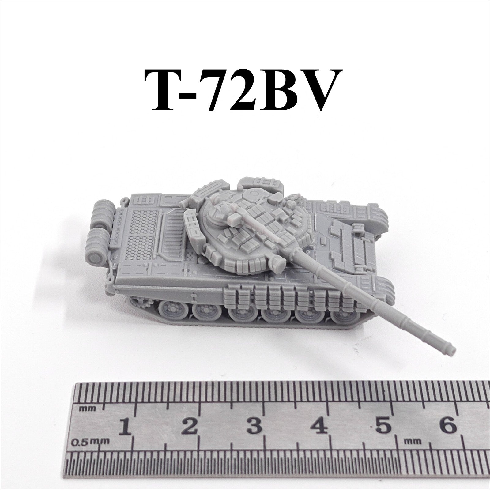 Soviet T-72BV Main Battle Tank,3D Printed,1/144 Scale Mini Tank Model,Resin