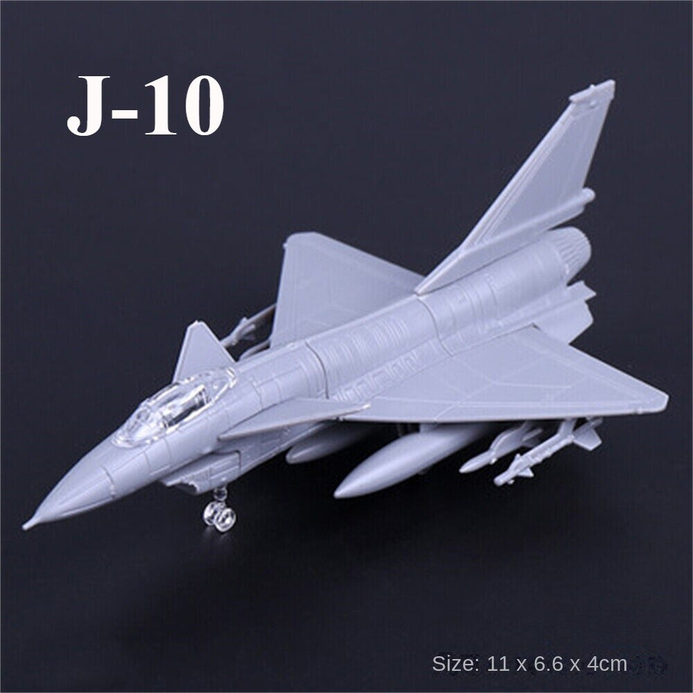 Mini Aircraft Airplane Fighter Model, Military Plastic Toy with Base,Paintable，F22 J20 J10 EF2000 MI8 MI24 AV-8A F-5E F15 F/A-18 UH1H MI8 SU25 SU30
