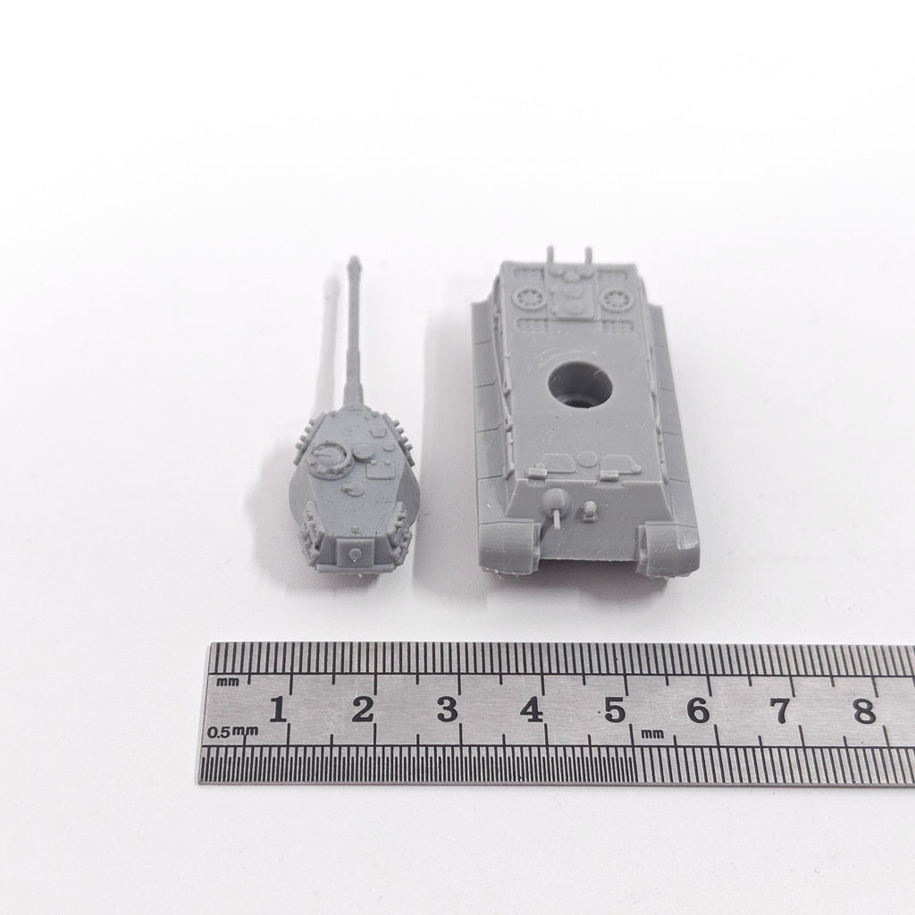 WWII German Tiger II Heavy Tank,3D Printed,1/144 Mini Tank Model,Resin