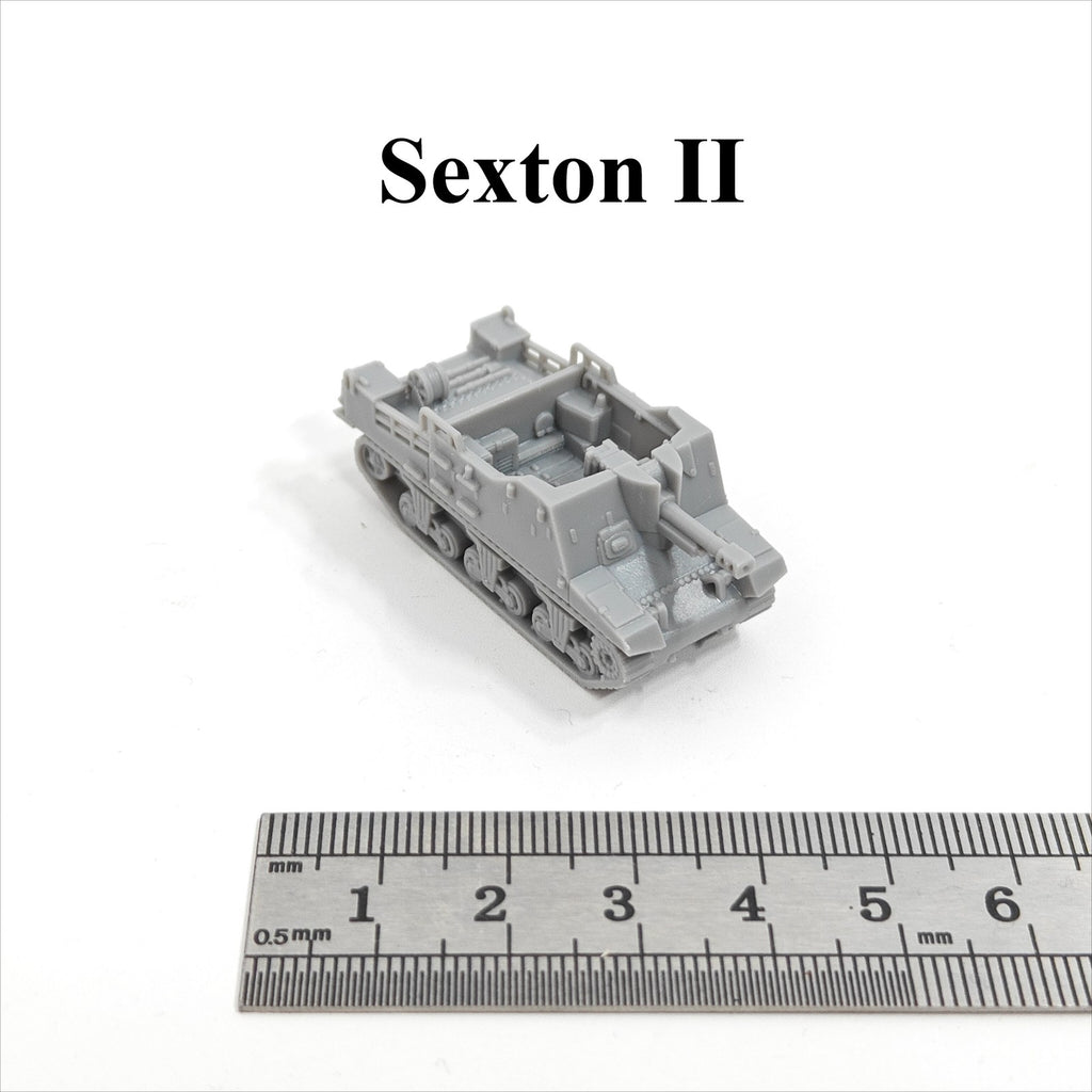 WWII British Sexton II Tank,3D Printed,1/144 Scale Mini Tank Model,Resin