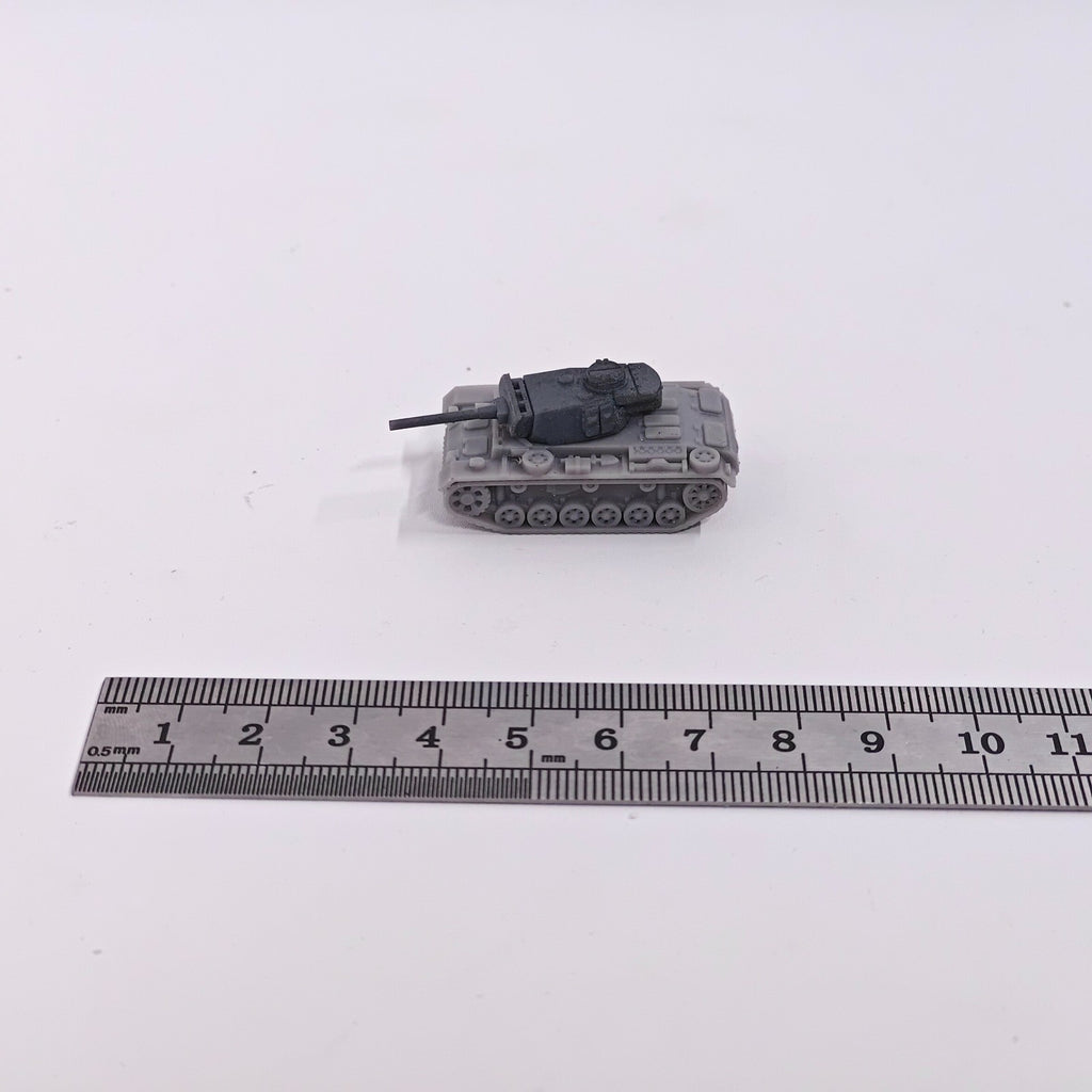 WWII German Panzer III Ausf. L Tank,3D Printed,1/144 Mini Tank Model,Resin