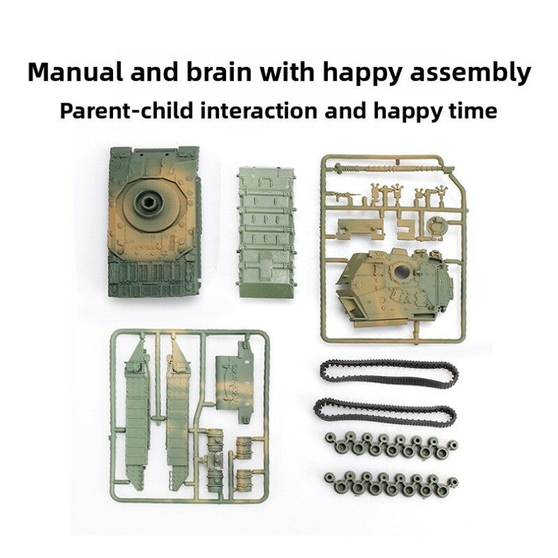 1/72 Scale Mini Plastic Assembled Tank Model Kit WWII Military Model Puzzles