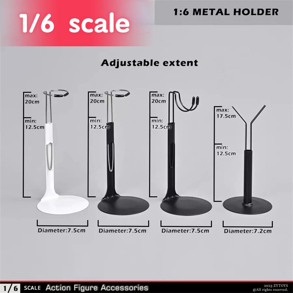 Metal Display Holder Adjustable Base Stand Fit 1/6 Scale Action Figure