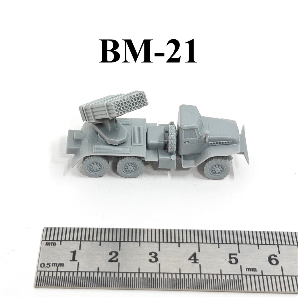 Soviet BM-21 Rocket Artillery,3D Printed,1/144 Scale Mini Tank Model,Resin