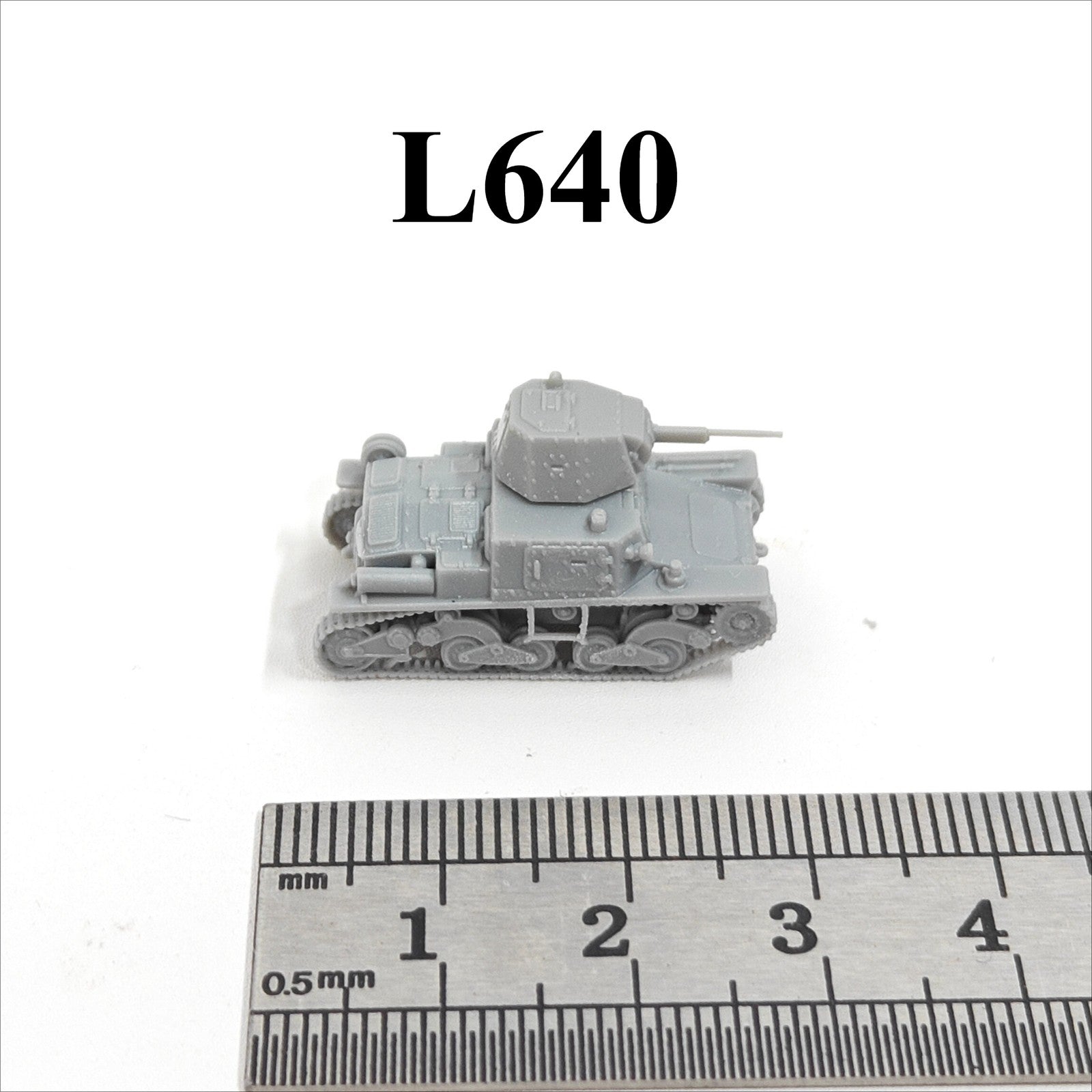 Italian L640 Light Tank,3D Printed,1/144 Scale Mini Tank Model,Resin