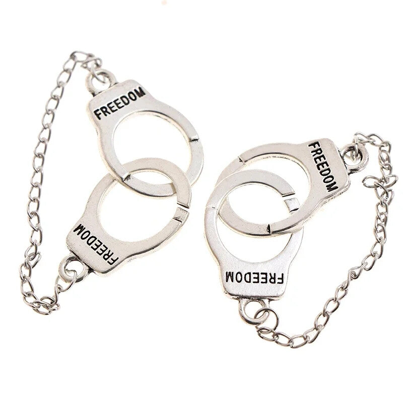 Mini Metal Handcuffs Model for 1/12 1/6 Scale Action Figures