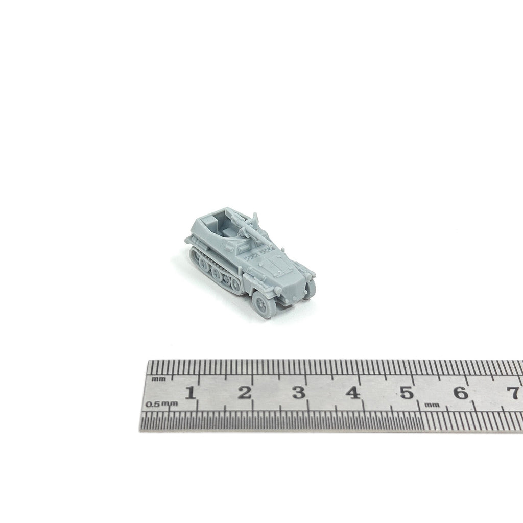 WWII German Sd.Kfz. 250/10 Half-track,3D Printed,1/144 Scale Mini Model,Resin