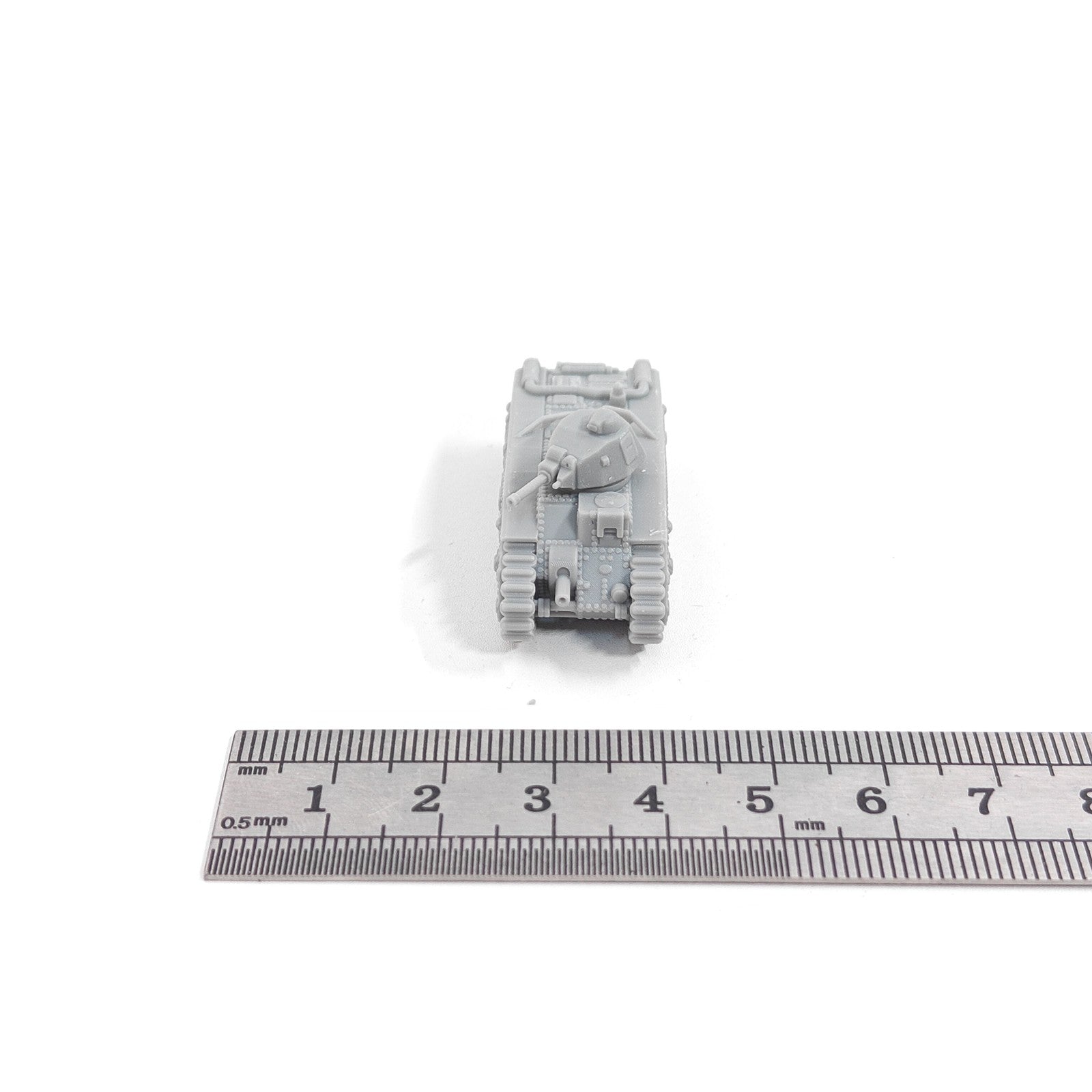 French Char B1 Tank, 3D Printed ,1/144 Scale Mini Tank Model,Resin