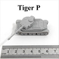 WWII German Tiger P Heavy Tank,3D Printed,1/144 Mini Tank Model,Resin