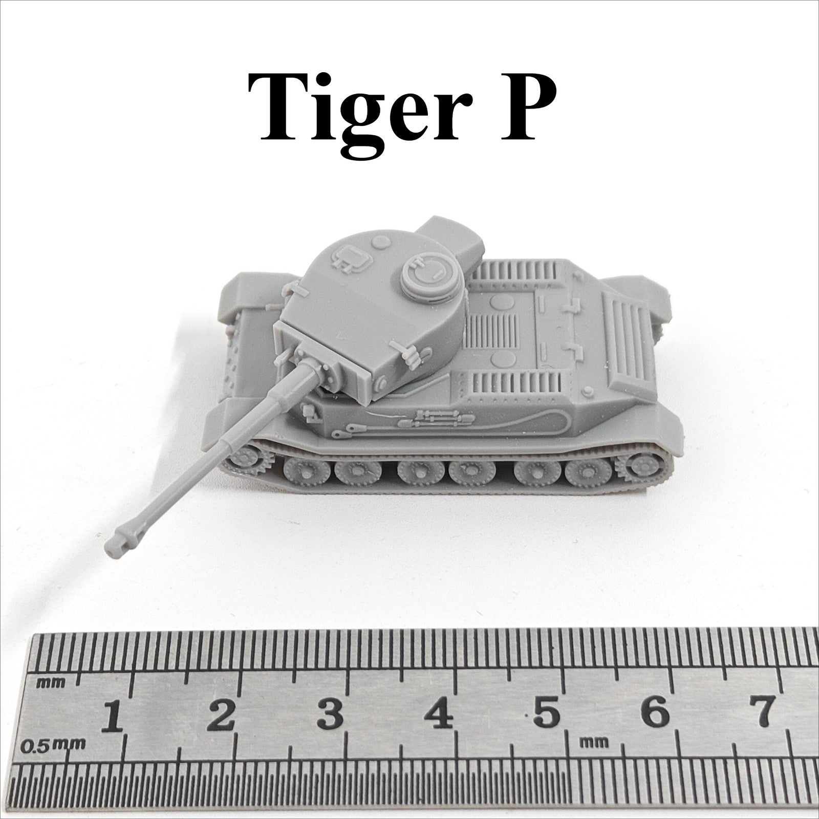 WWII German Tiger P Heavy Tank,3D Printed,1/144 Mini Tank Model,Resin