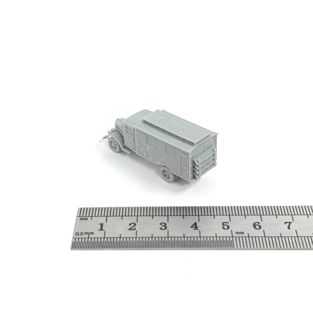 WWII German V3000 Military Medical Vehicle,3D Printed,1/144 Mini Model,Resin
