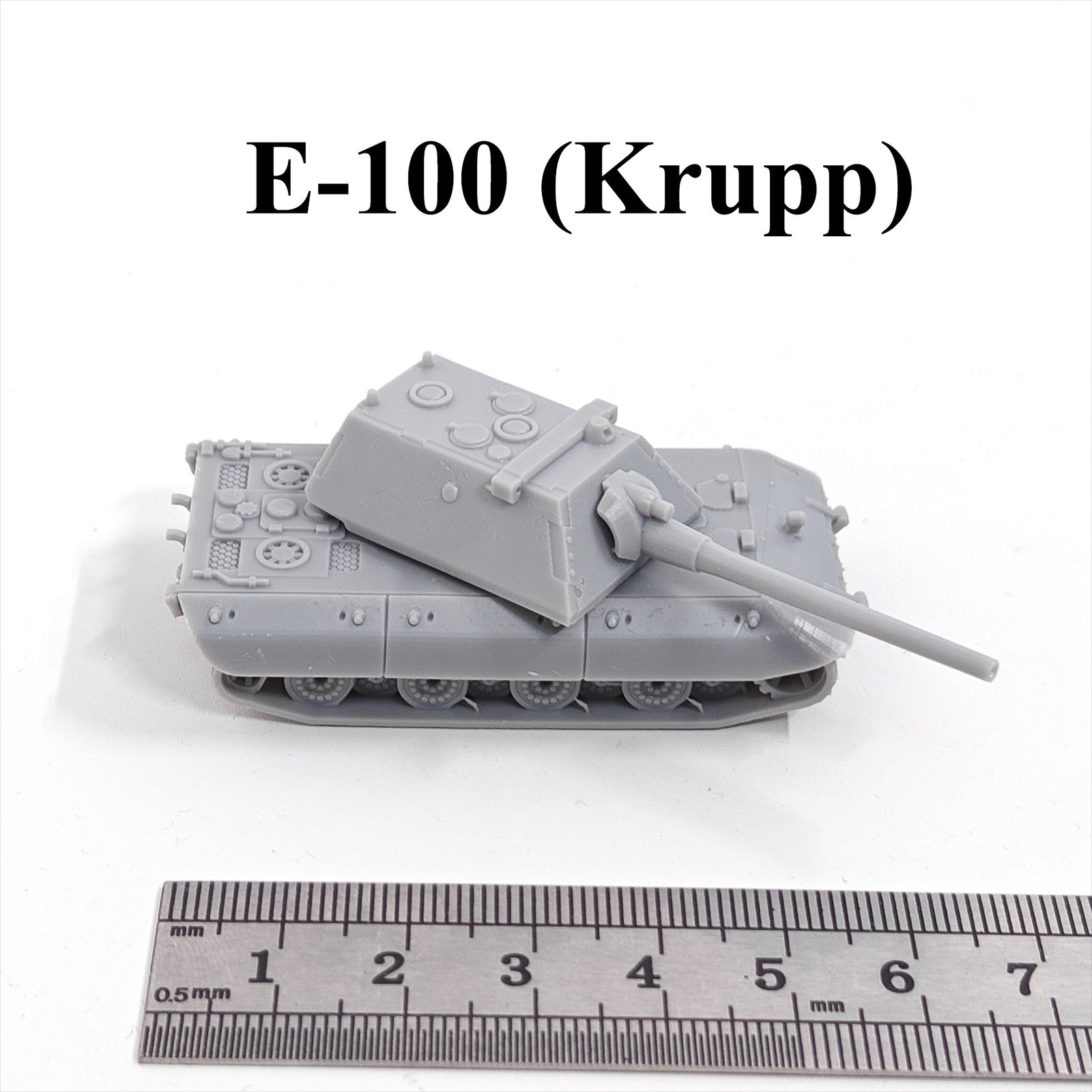 German E-100 Tank with Krupp Turret,3D Printed,1/144 Scale Mini Tank Model,Resin