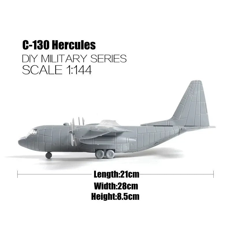 1/144 Scale C-130 An-12 H-6K Tu-22m3 Aircraft Assemble Plastic Model Toy
