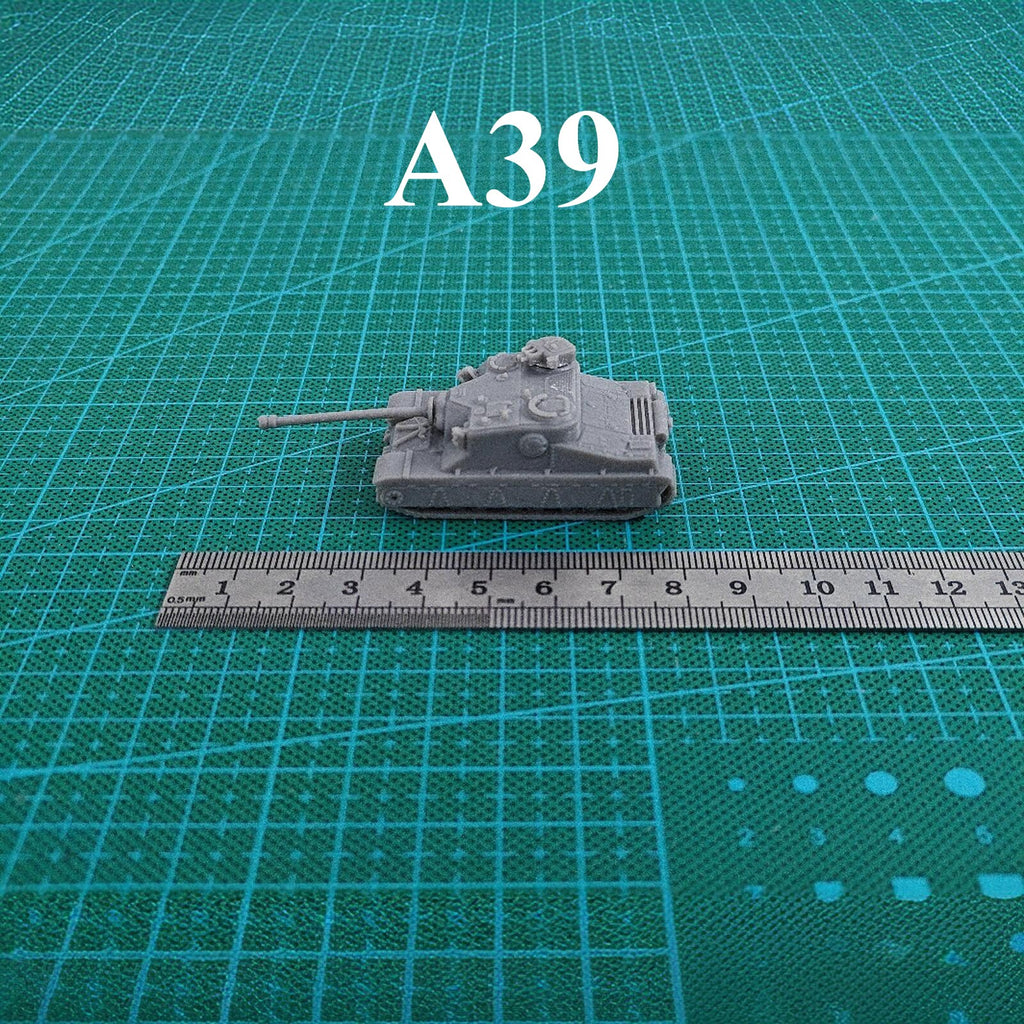 WWII British A39 Tortoise Tank,3D Printed,1/144 Scale Mini Tank Model,Resin