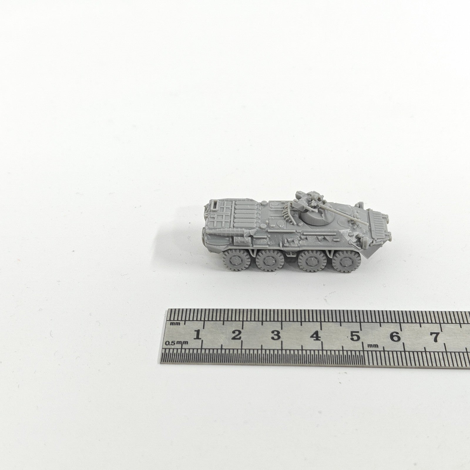 Soviet BTR-80A  APC,3D Printed,1/144 Scale Mini Tank Model,Resin