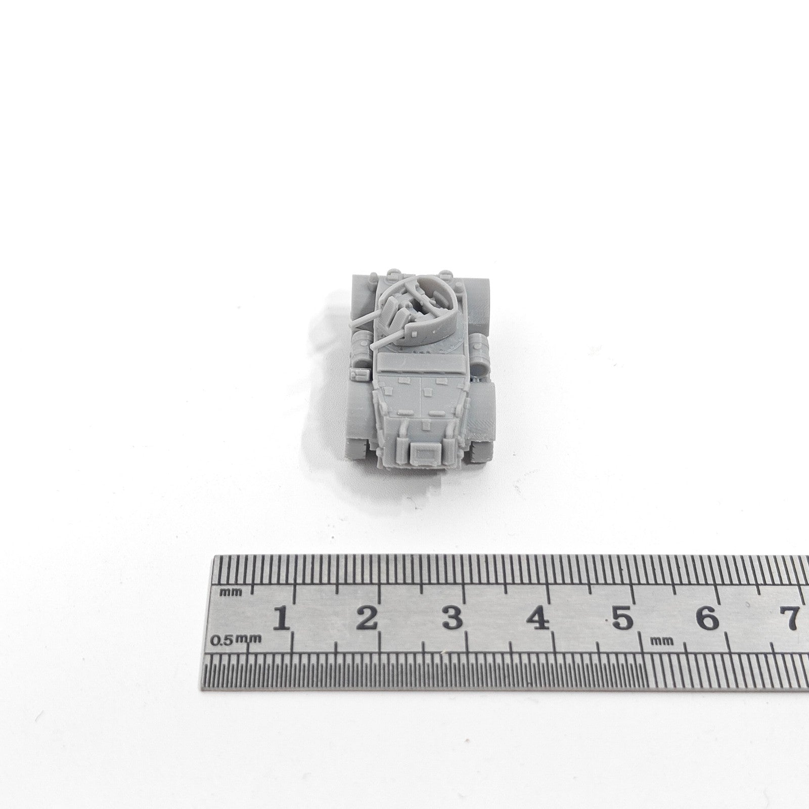 WWII British T17E2 Staghound AA,3D Printed,1/144 Scale Mini Tank Model,Resin
