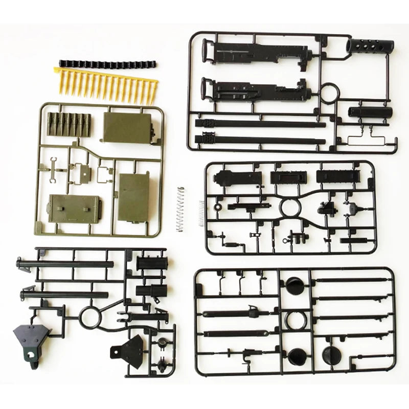1/6 4D M2 Browning Machine Gun Model Simulation Military Weapon US Army Assembly Toy for Action Figure