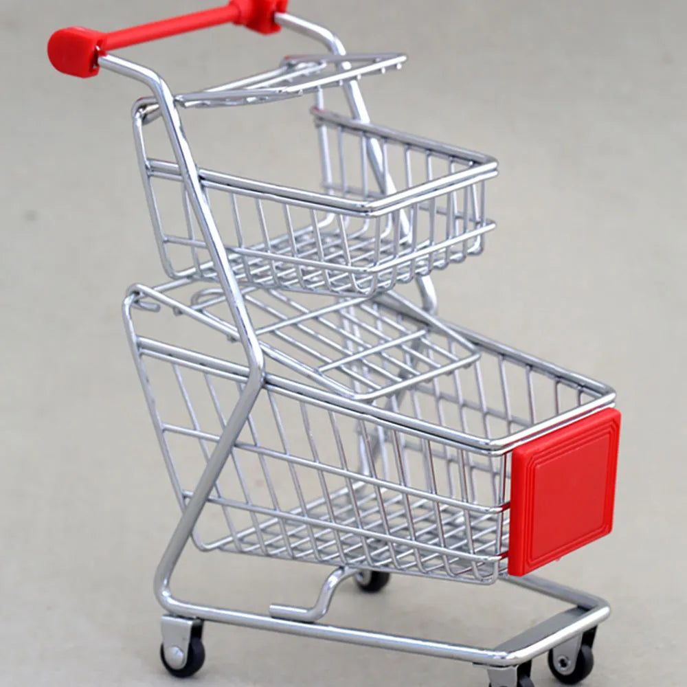 1/6 Scale Metal Shopping Cart with 2 Layers for 12" Action Figure Model
